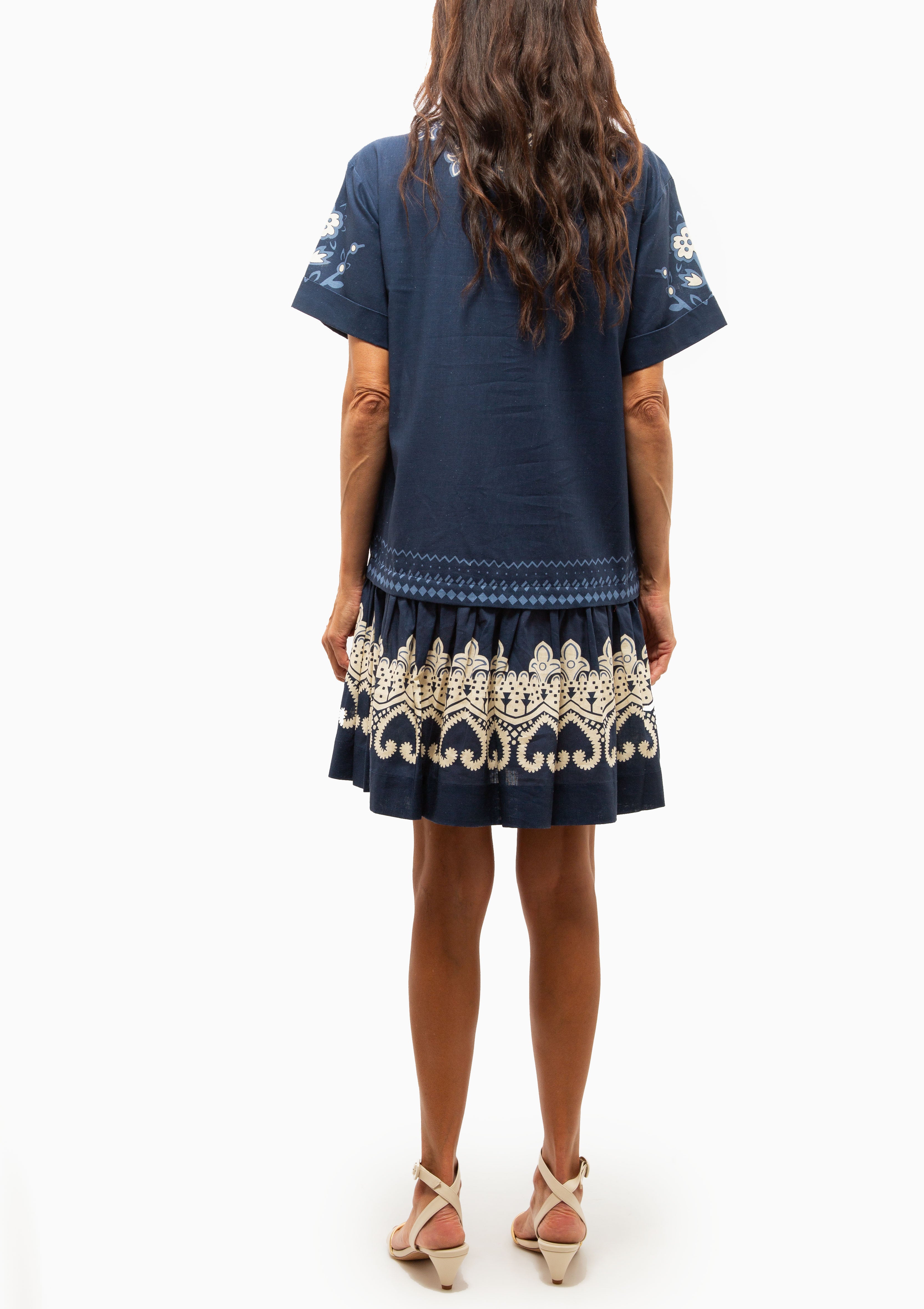 Emelina Short Sleeve Dress | Navy