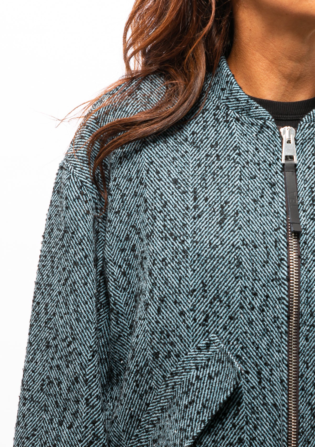 Aneto Wool Bomber | Blue/Black