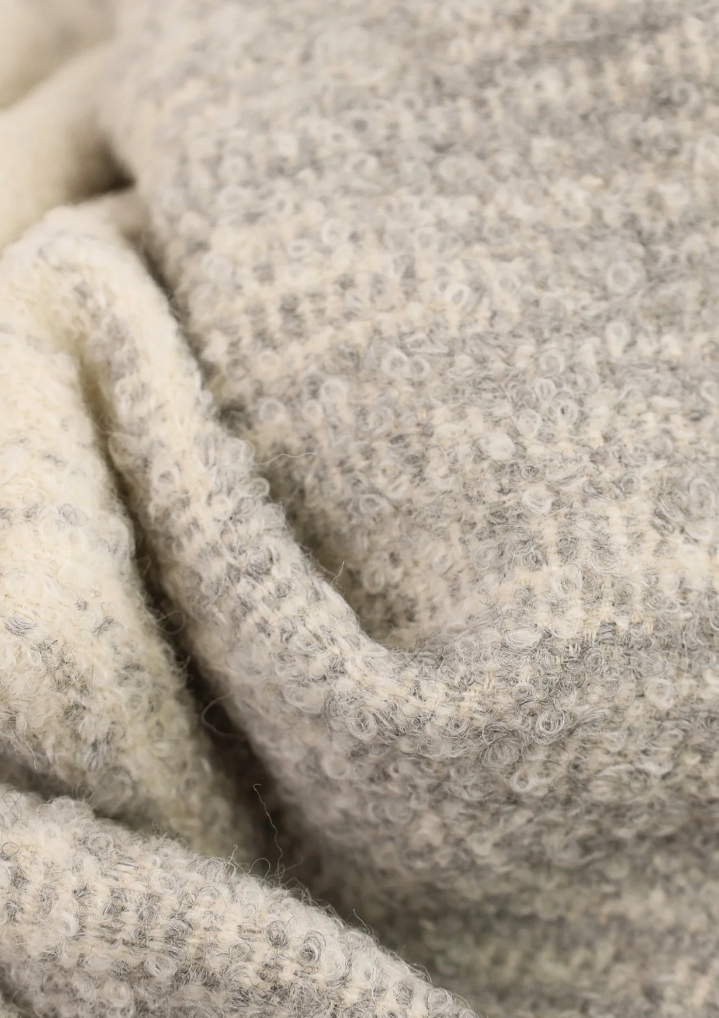 Vasarely Throw, White/Grey | 78" x 58"