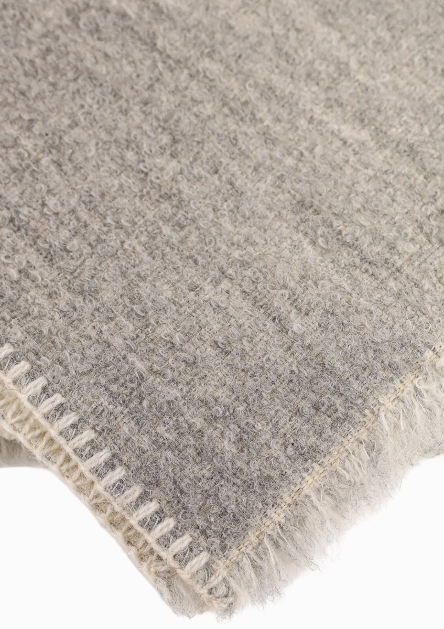 Vasarely Throw, White/Grey | 78" x 58"