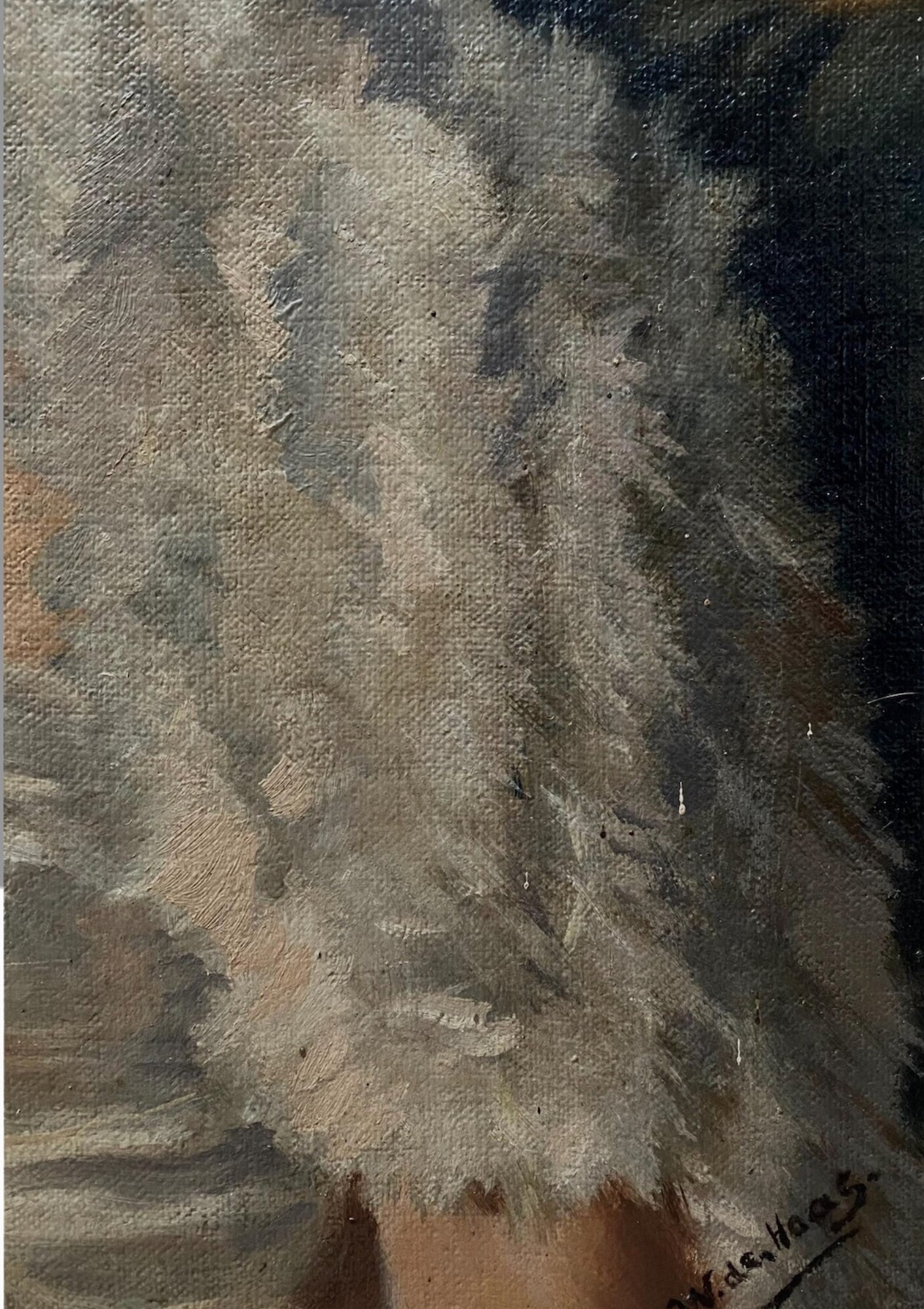 Original Antique Elegant Dutch Lady Oil Painting | 18.5" x 23.5"