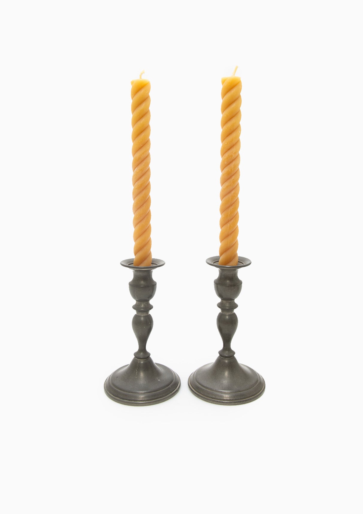 Vintage Pewter Candlesticks Pair, 6.75"