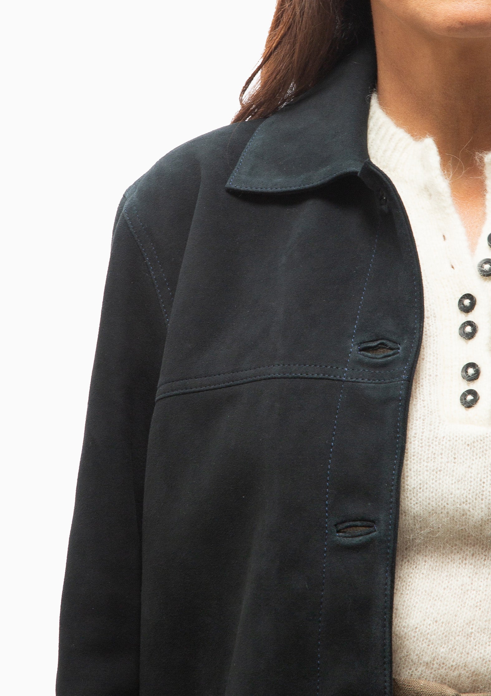 Edha Leather Jacket | Midnight