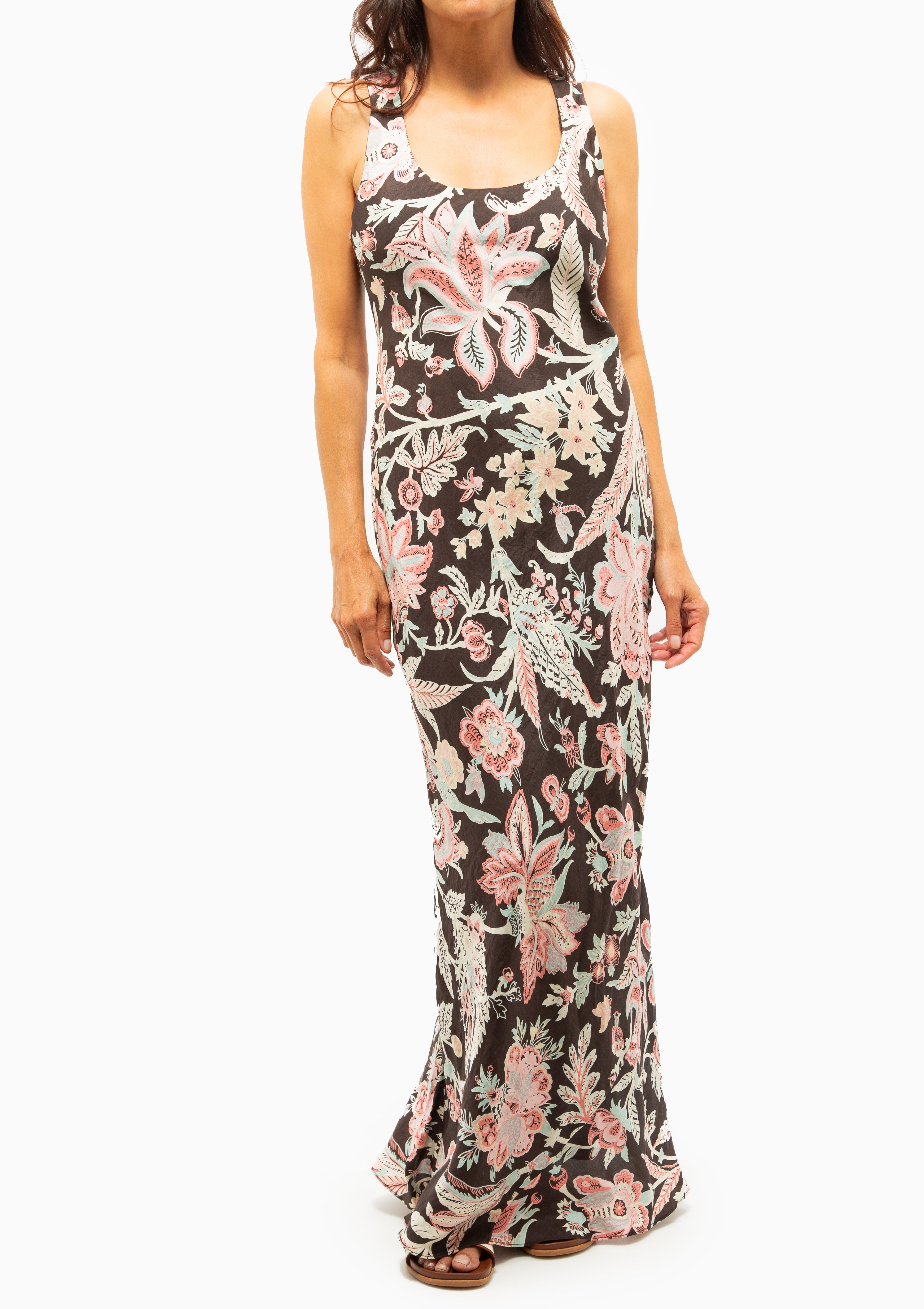 Adele Floral Silk Dress | Terra