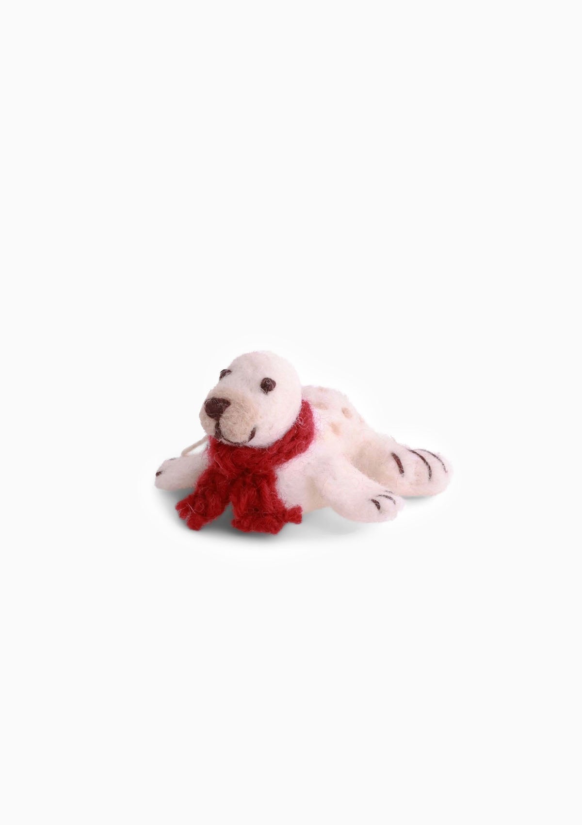 Baby Seal With Red Scarf Ornament