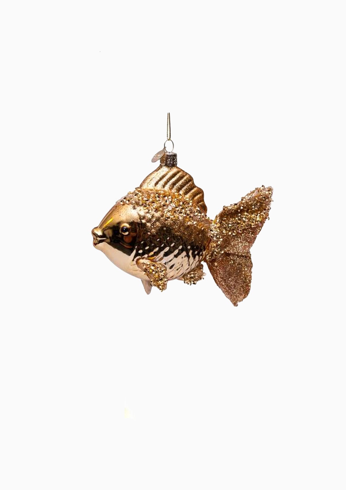 Gold Fish Glass Ornament
