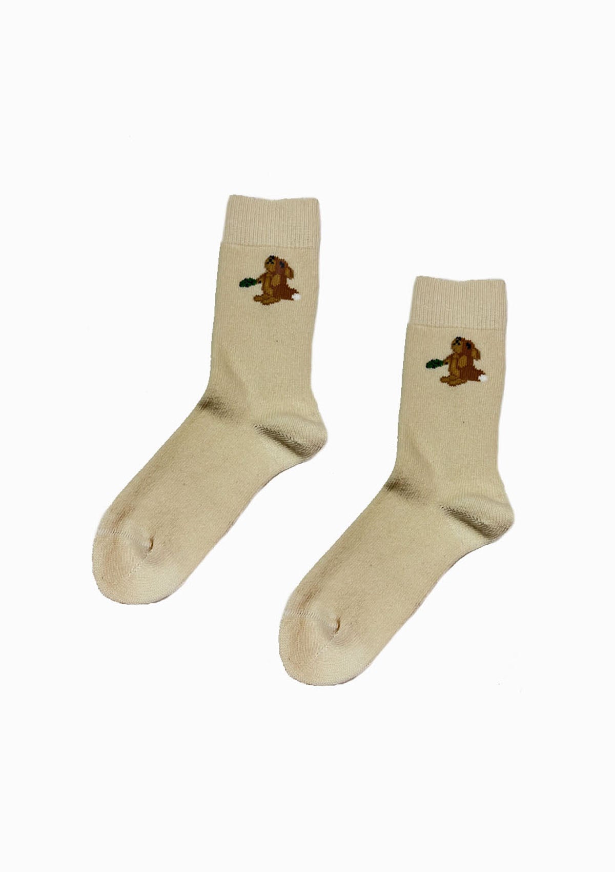 Hungry Bunny Cashmere Crew Socks | Ivory