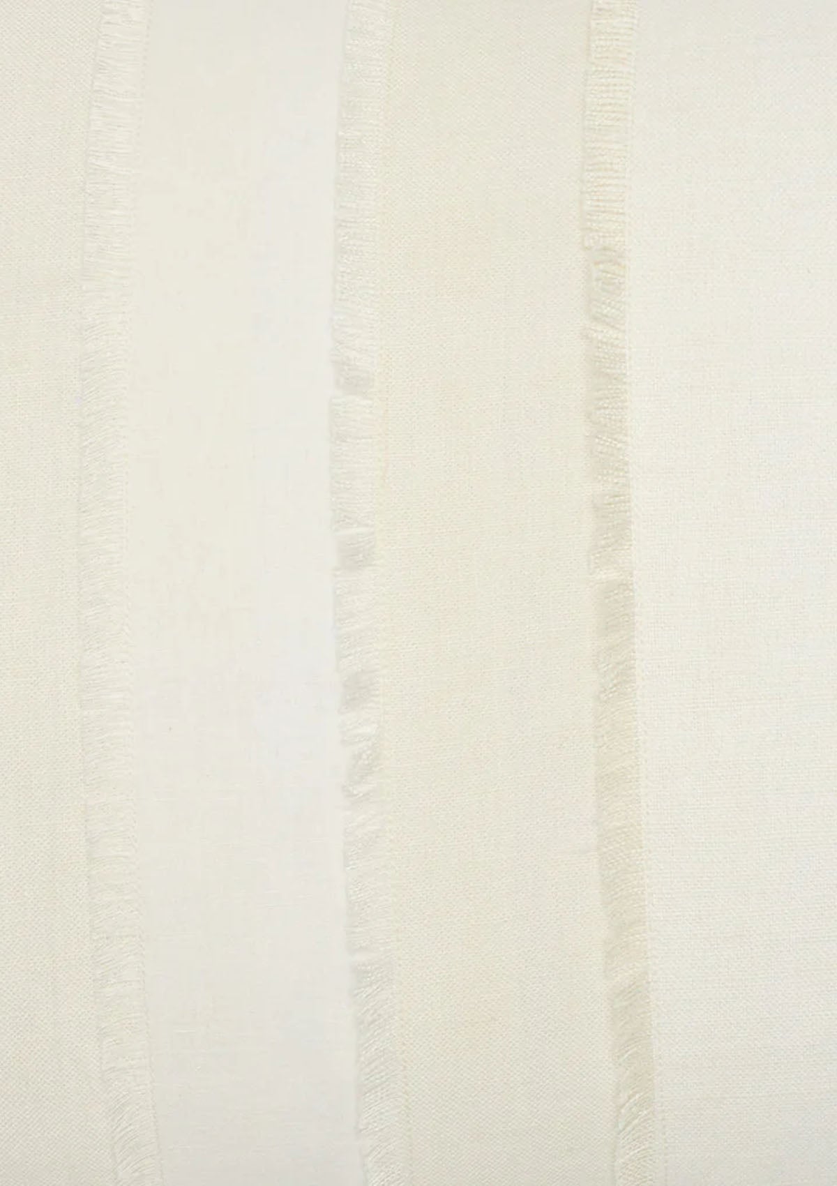 Fringed White Bolster | 17"x32"