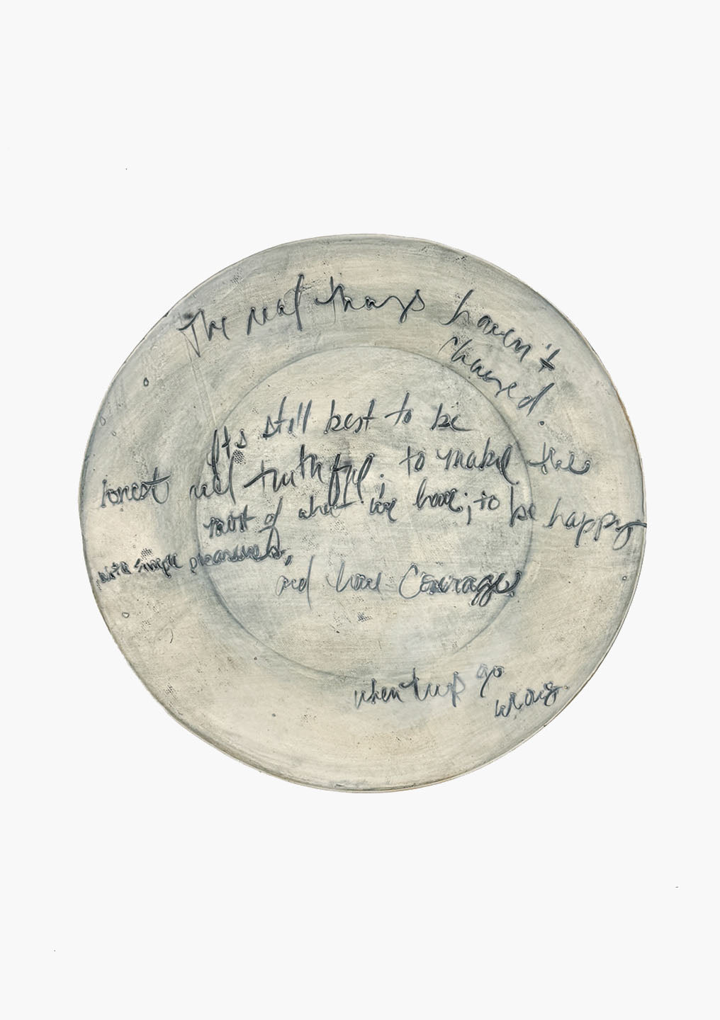 Voluntas Plate | Laura Ingalls Wilder Quote