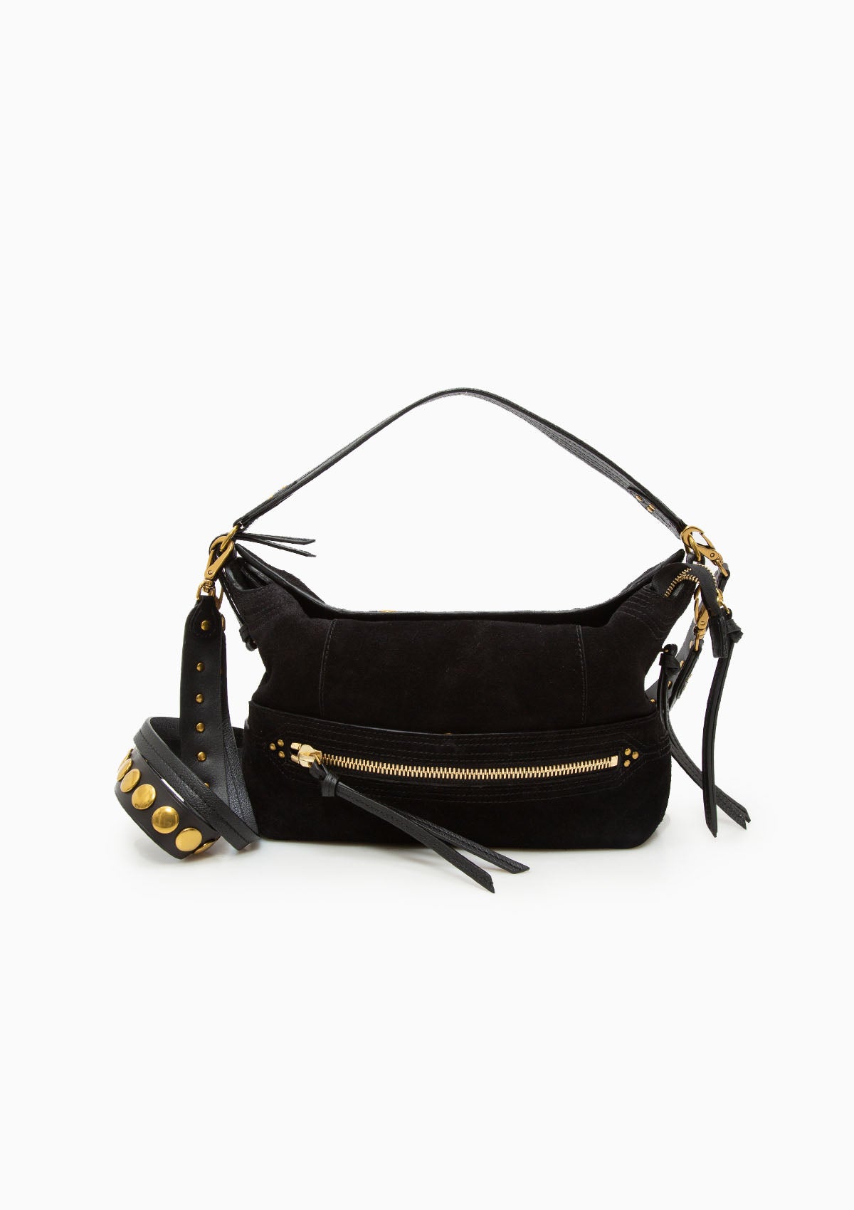 Lucky Hobo With Bandouliere Festival Strap | Noir Split Suede