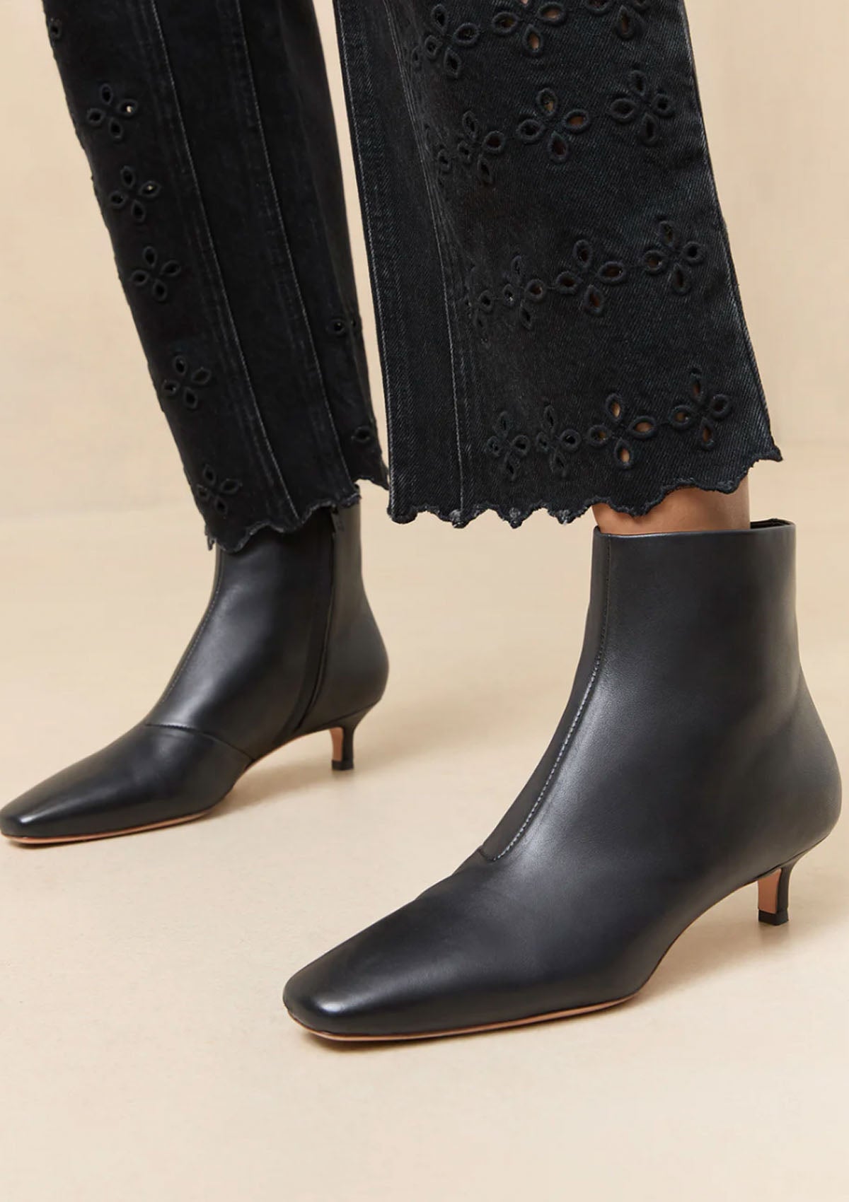 Marcella Leather Ankle Boot | Black