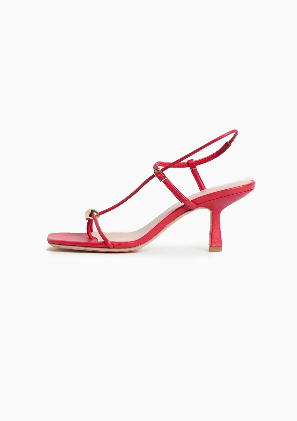 Triana Mid Heel Sandal | Red