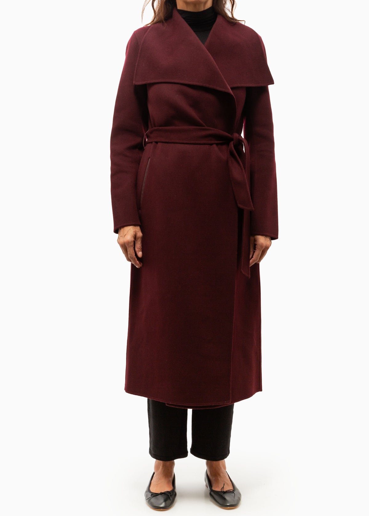 Mai Wrap Coat | Garnet