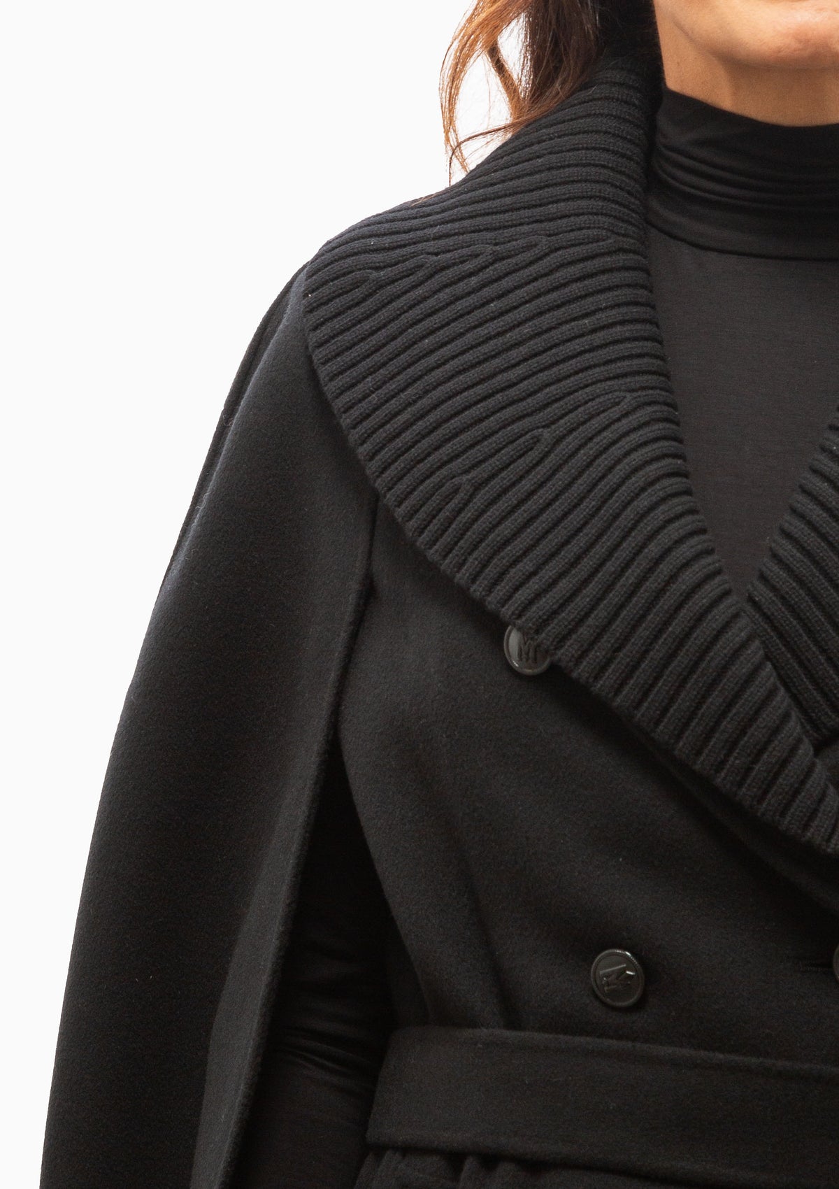 Susie Wool Cape | Black