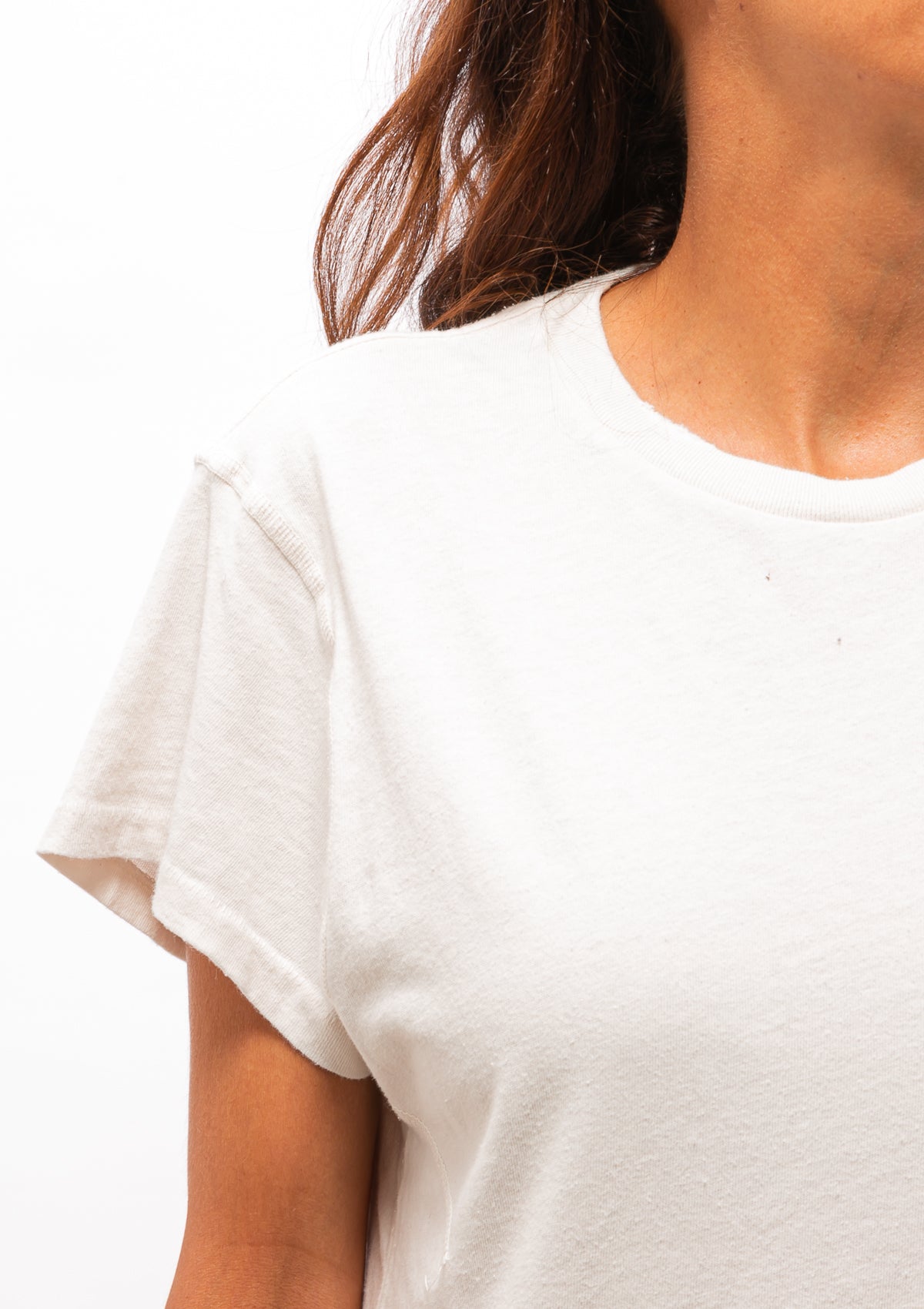 Solid Crew Tee | Vintage White