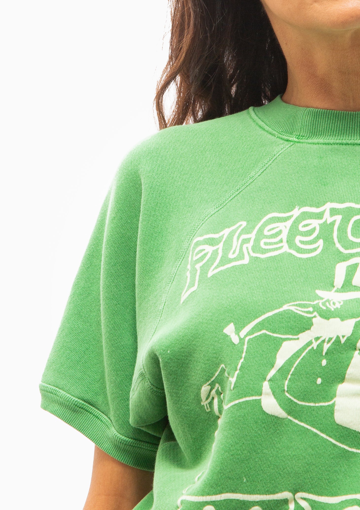 Fleetwood Mac Short Sleeve Sweatshirt | Leaf Green