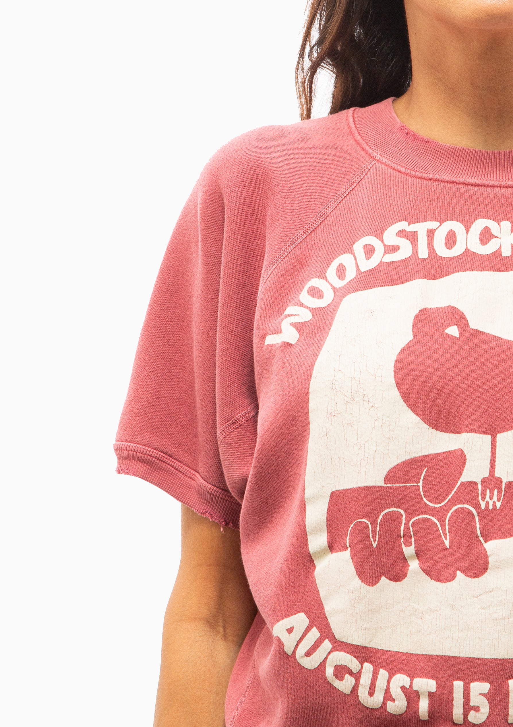 Woodstock Short Sleeve Sweatshirt | Wine