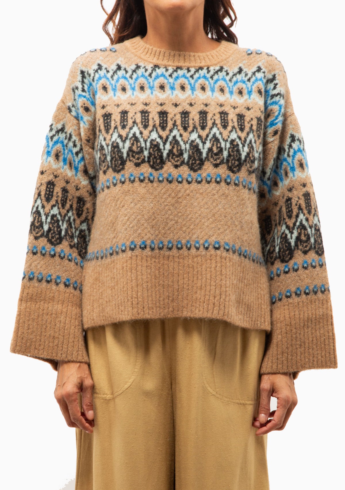 Salida Brushed Fairisle Sweater | Glacial