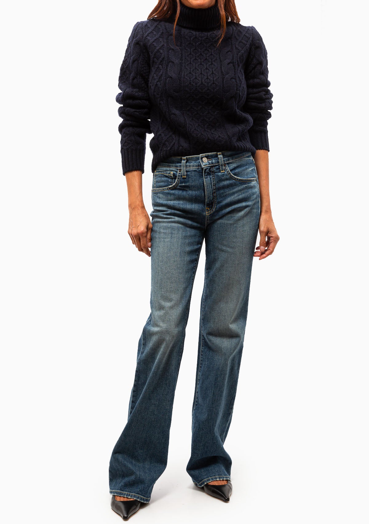 Nili Lotan Celia Jean Classic Wash. Shown with the Andrina Sweater. Available at Diani.