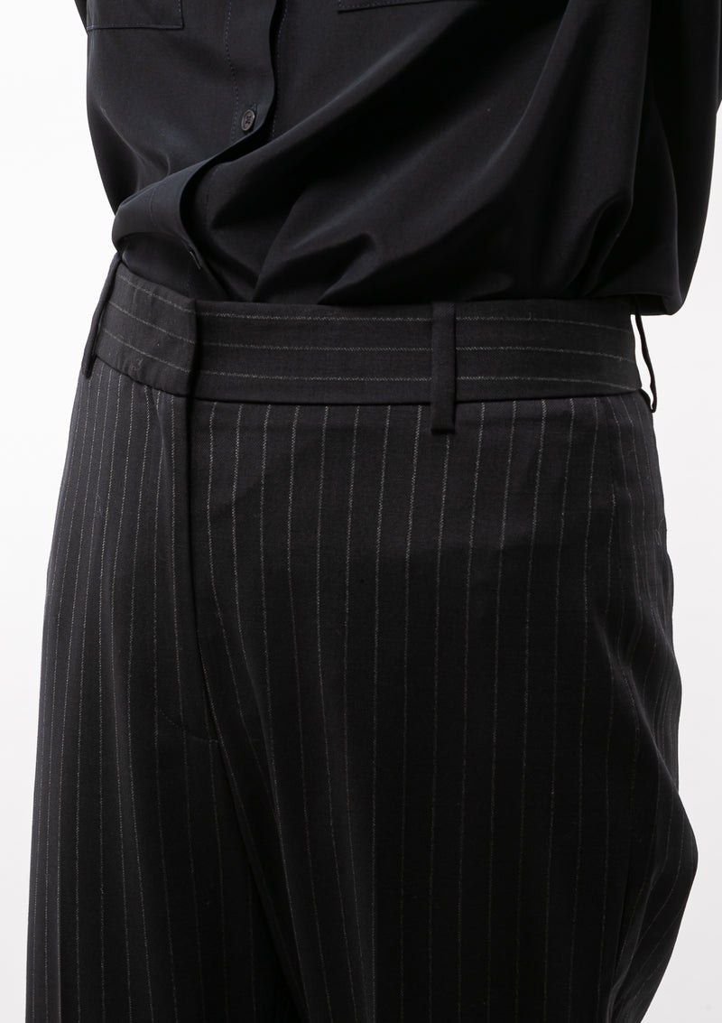 Corette Pant | Navy Pin Stripe