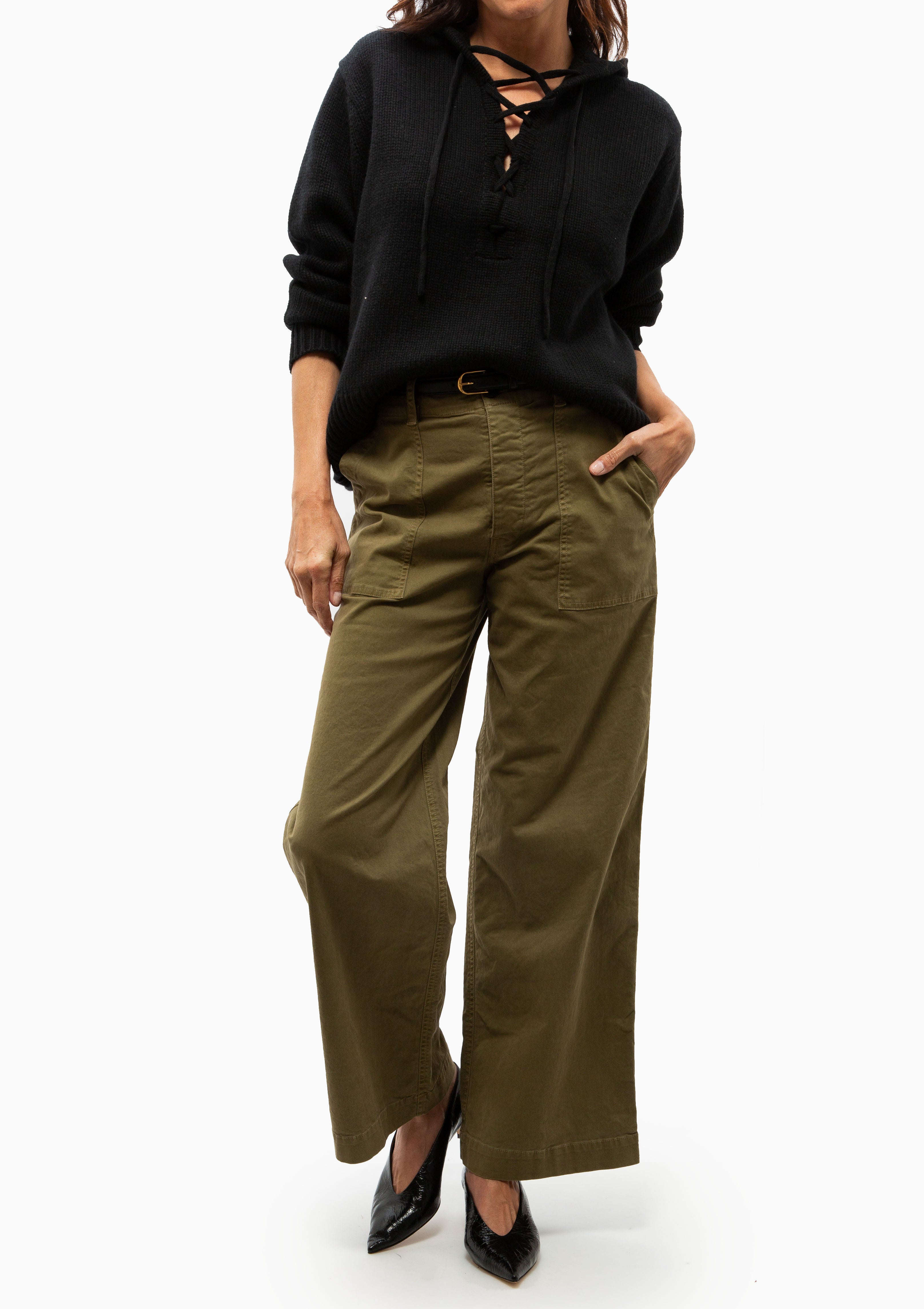 Nili Lotan Black Noemi Sweater.  Shown with the Babouche Kitten in Black by Le Monde Beryl. Available at Diani.