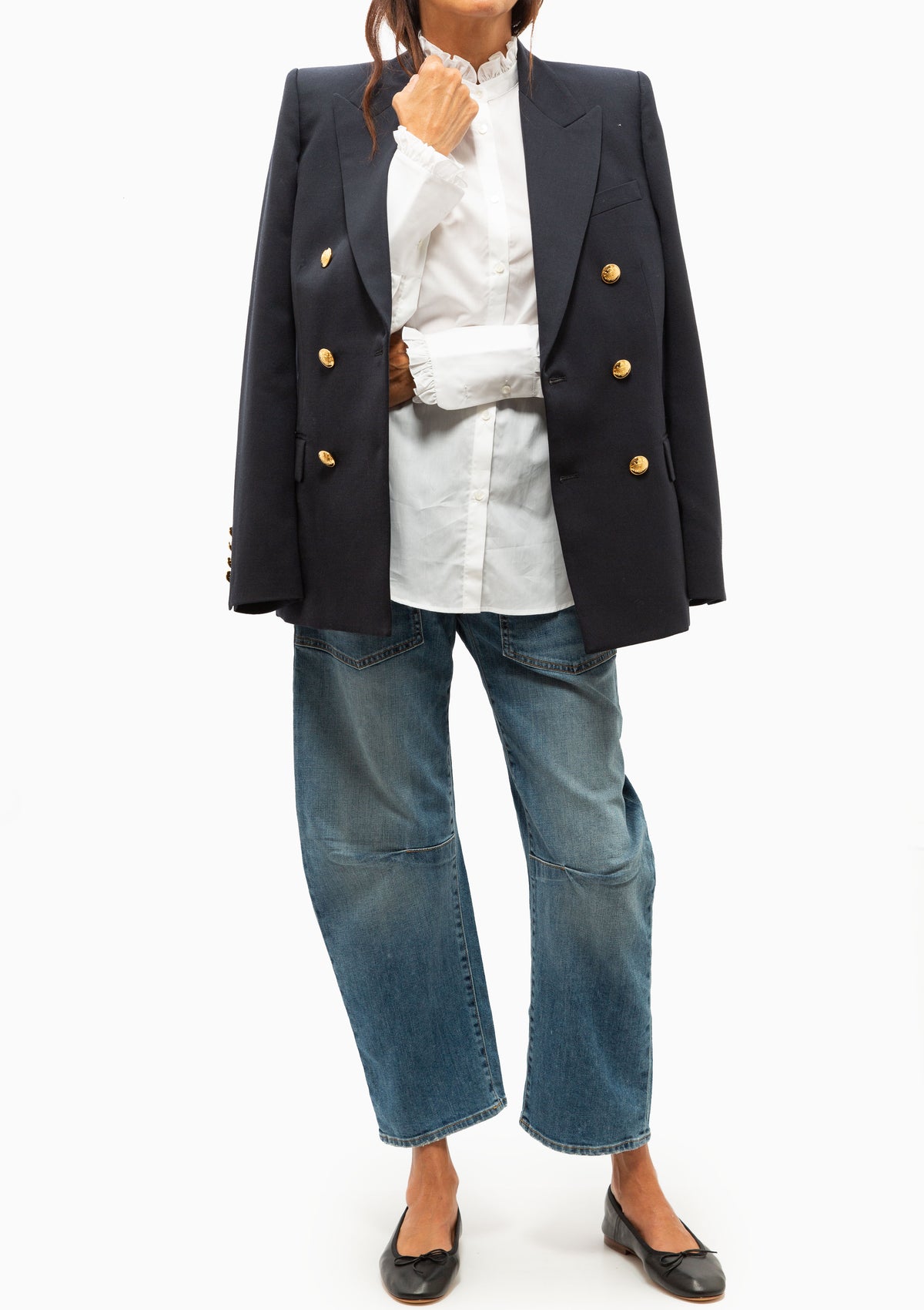 Bruni Double Breasted Jacket | Midnight