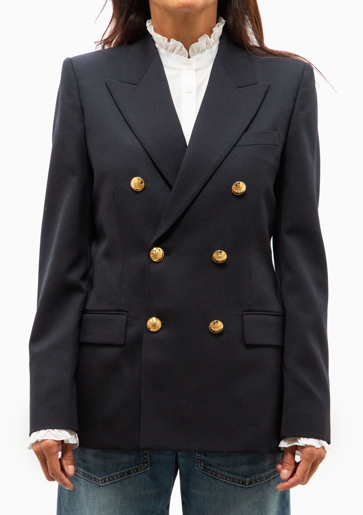 Bruni Double Breasted Jacket | Midnight