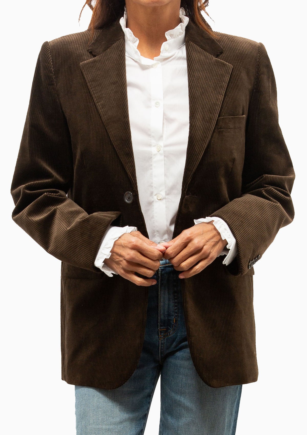 Romain Boyfriend Jacket | Espresso