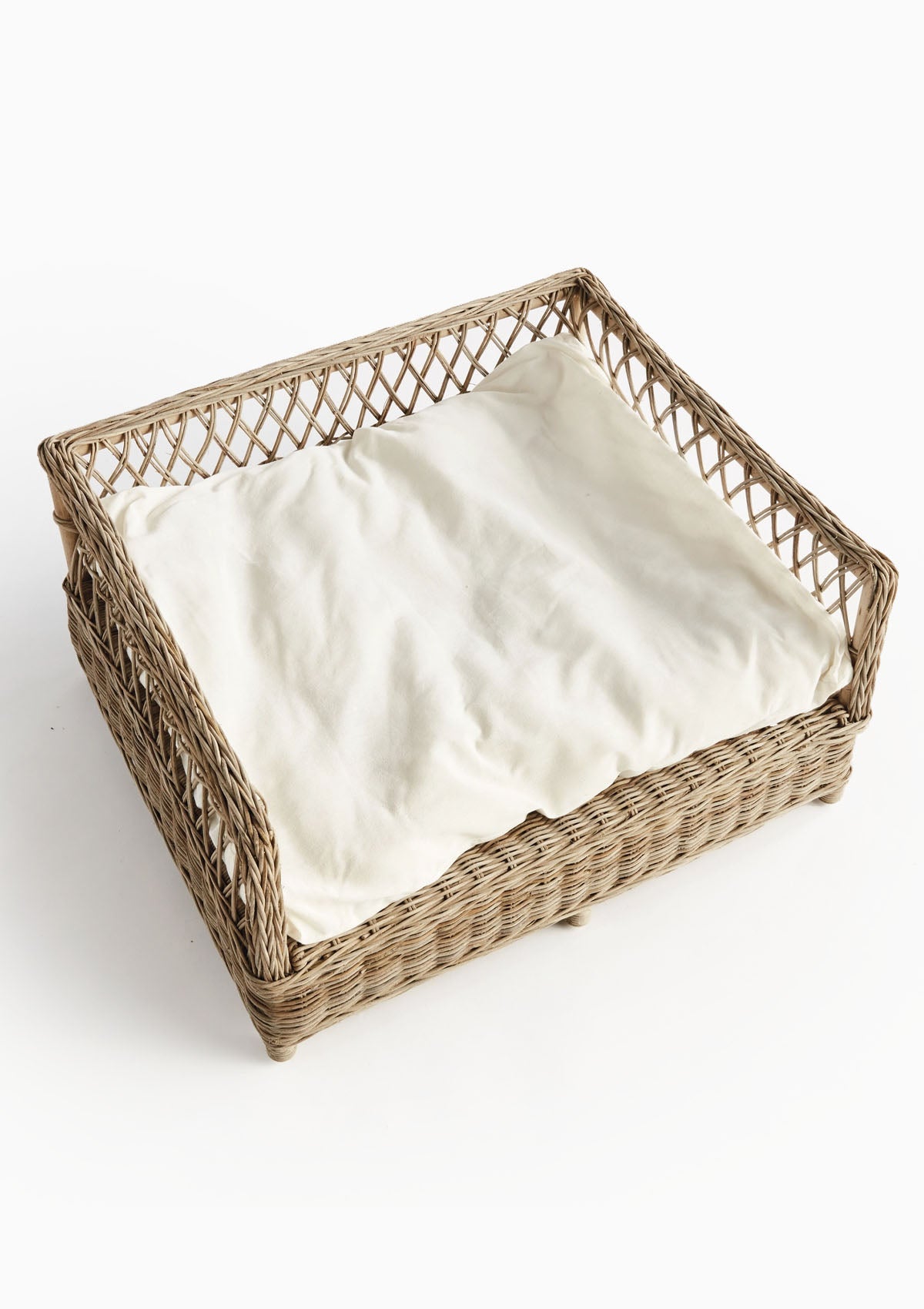 Normandy Rattan Pet Bed Large | Grey