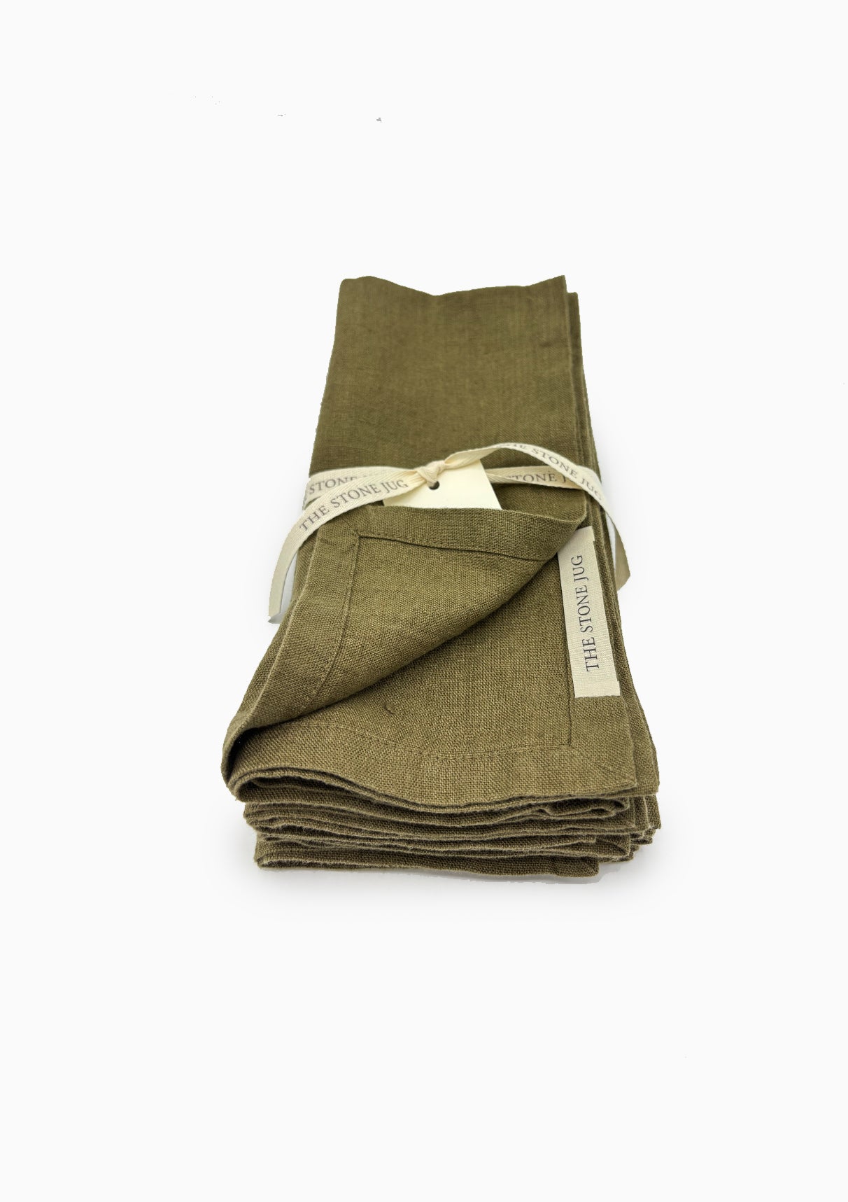Olive Grove 100% Stone Washed Linen Napkin | Set Of 4