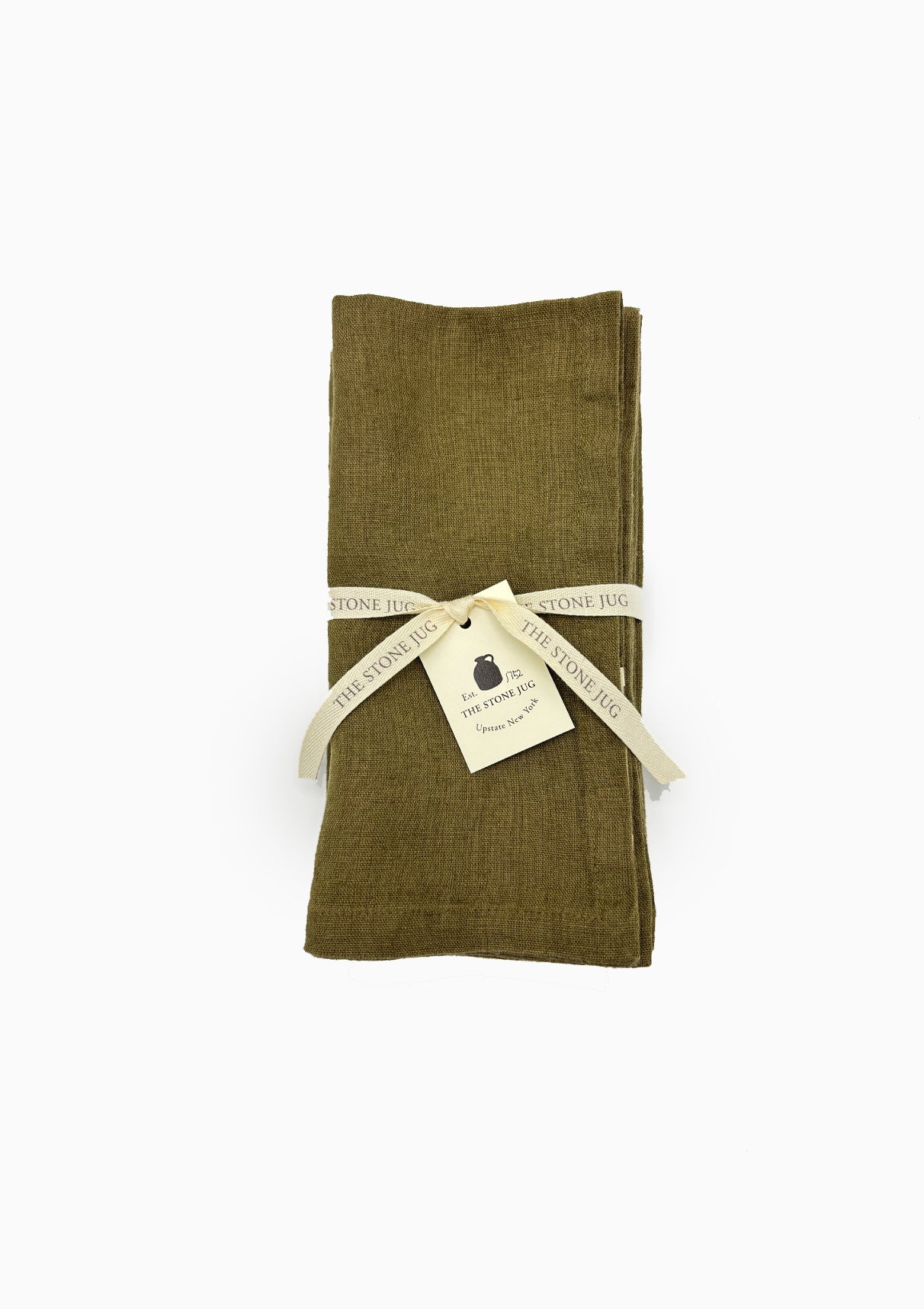 Olive Grove 100% Stone Washed Linen Napkin | Set Of 4