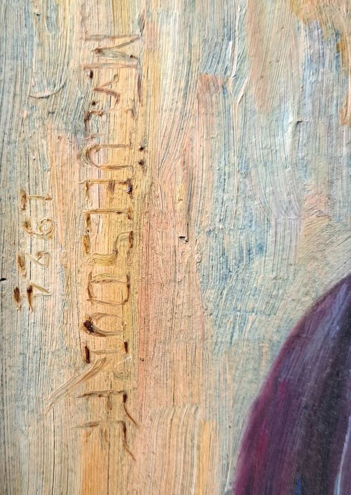 Original Antique German Flower Oil Painting | 16.5" x 19.7"