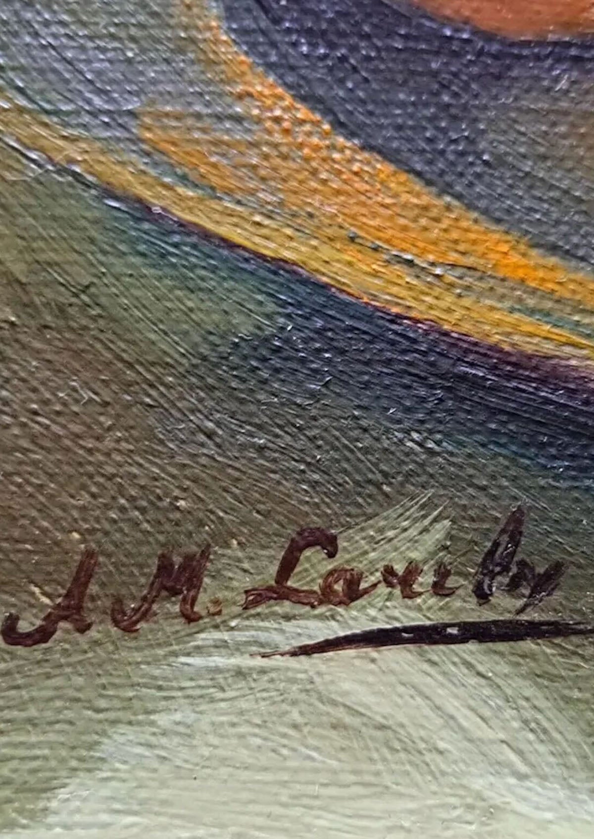 Original Antique Yellow Flowers Oil Painting | 16.5" x 20.5"