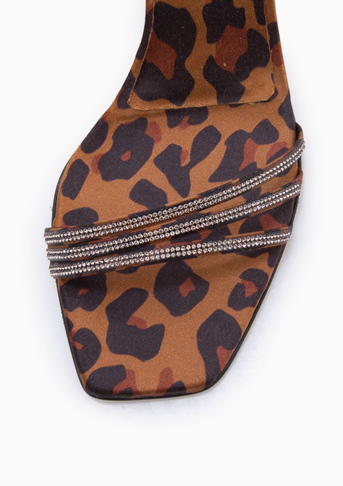 Ascen Heel | Leopard Satin
