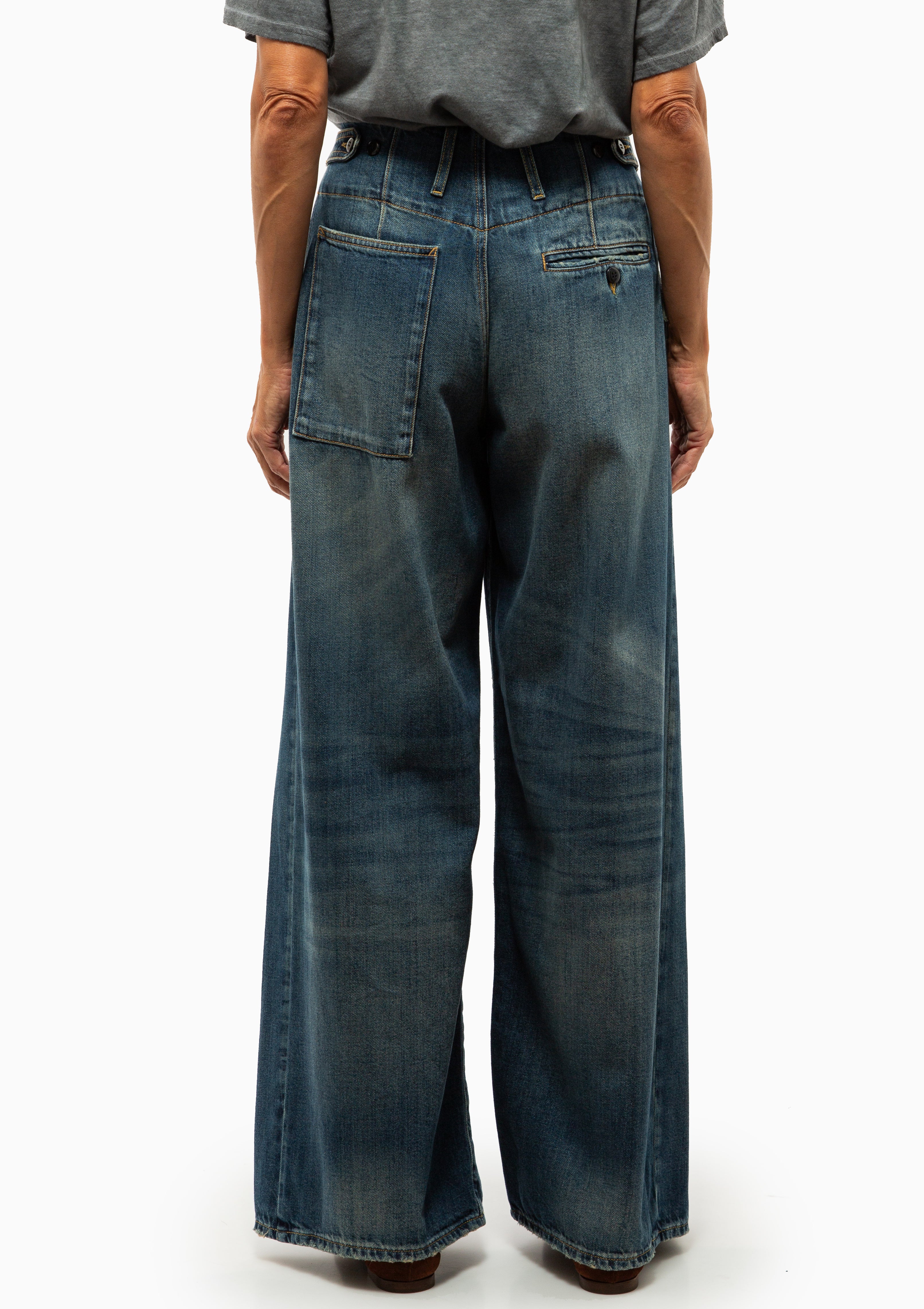 Triple Pleat Jean | Bleeker Indigo