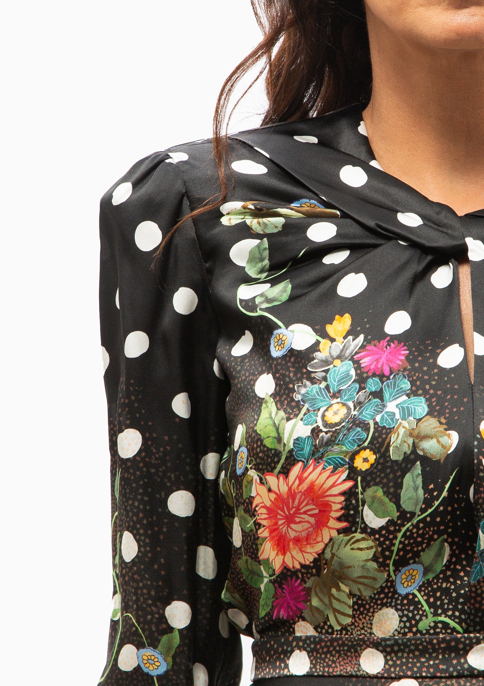 Claudia Midi Dress | Polka Bouquet