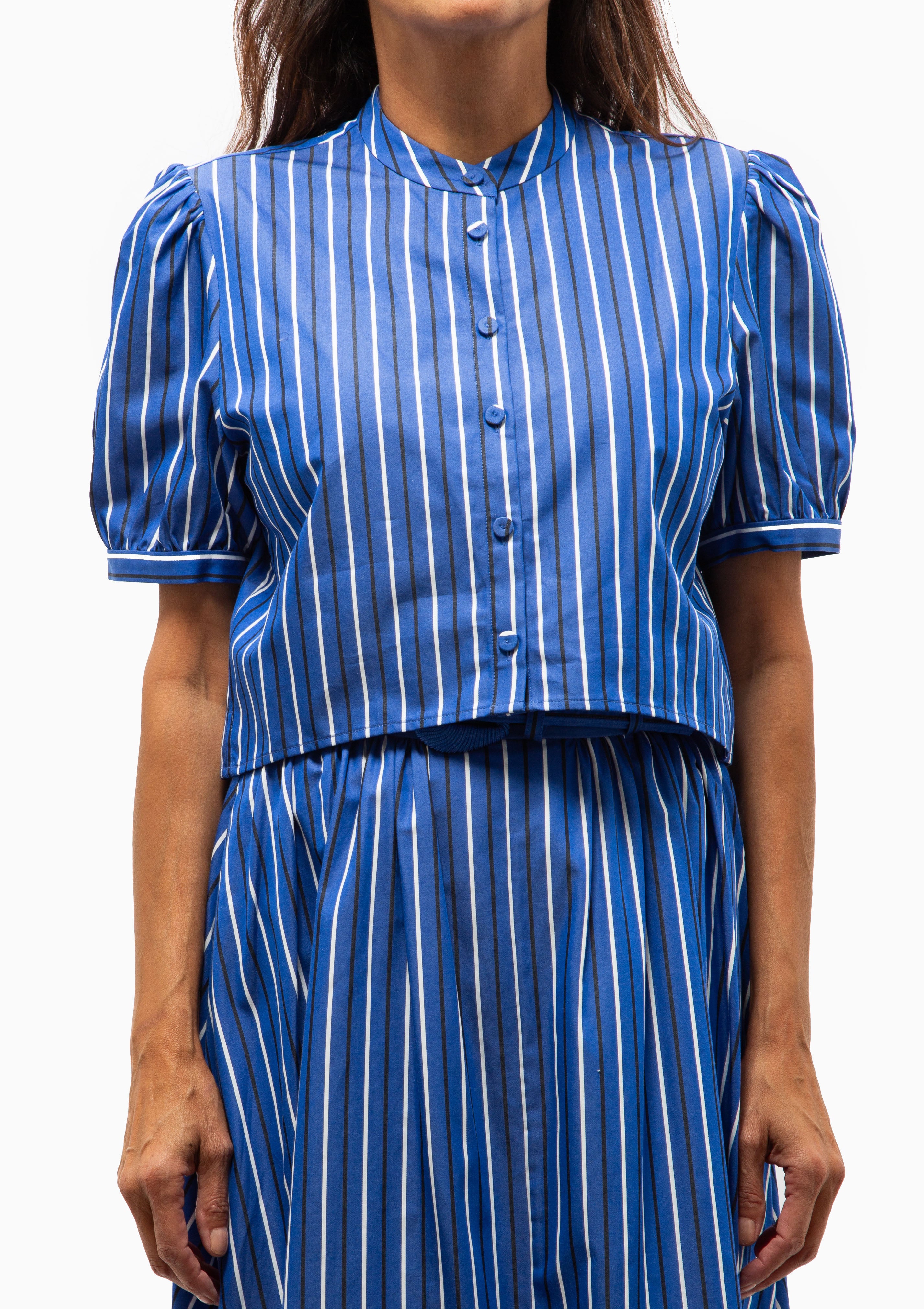 Jude C Shirt | Azure Stripe