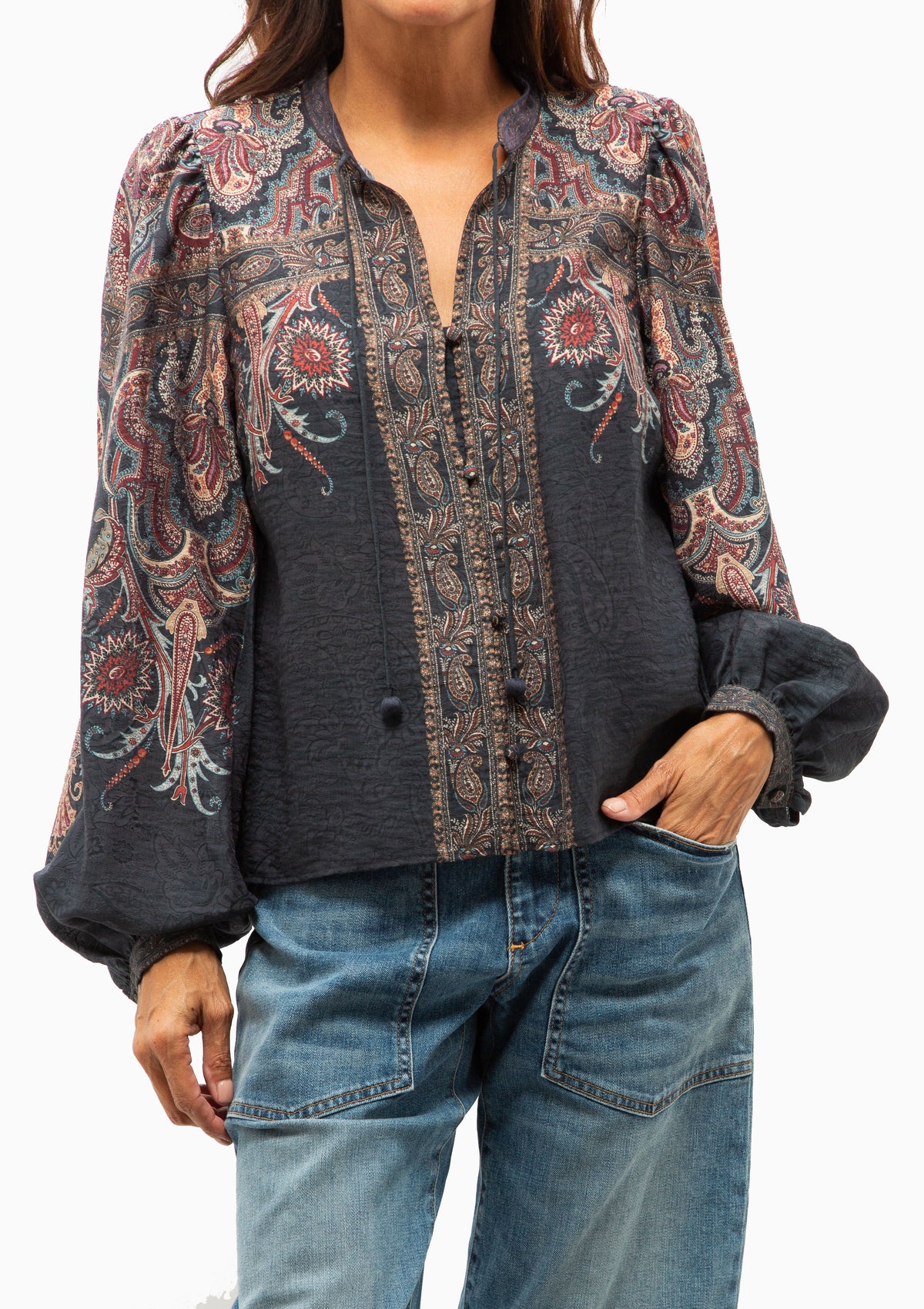 Hyacinth Top | Navy