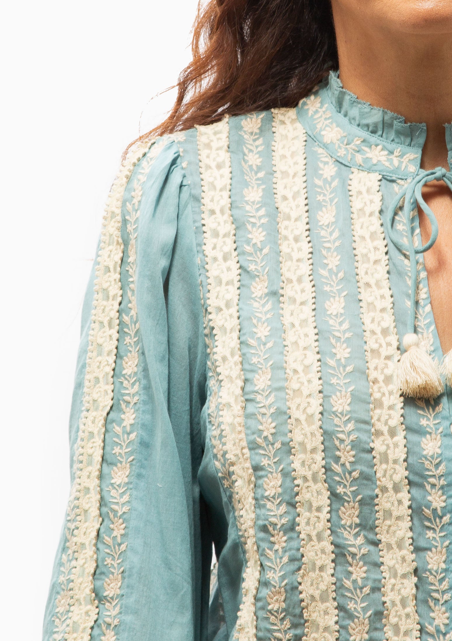 Kirsten Long Sleeve Top | Sky
