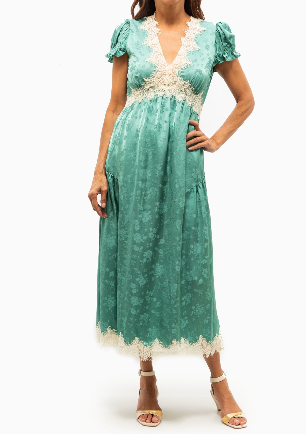 Shay V-Neck Dress | Seaglass