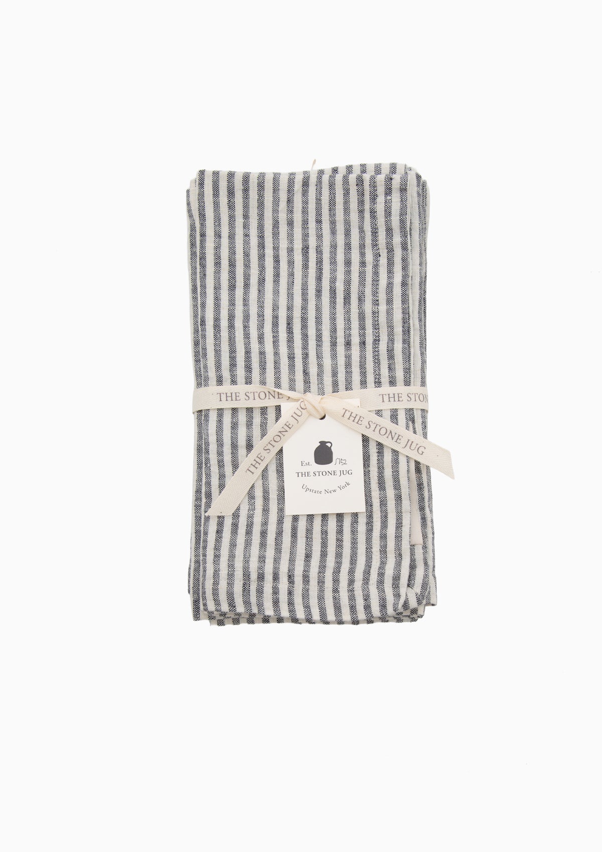 Slate Wall Stripe 100% Stone Washed Linen Napkin | Set Of 4
