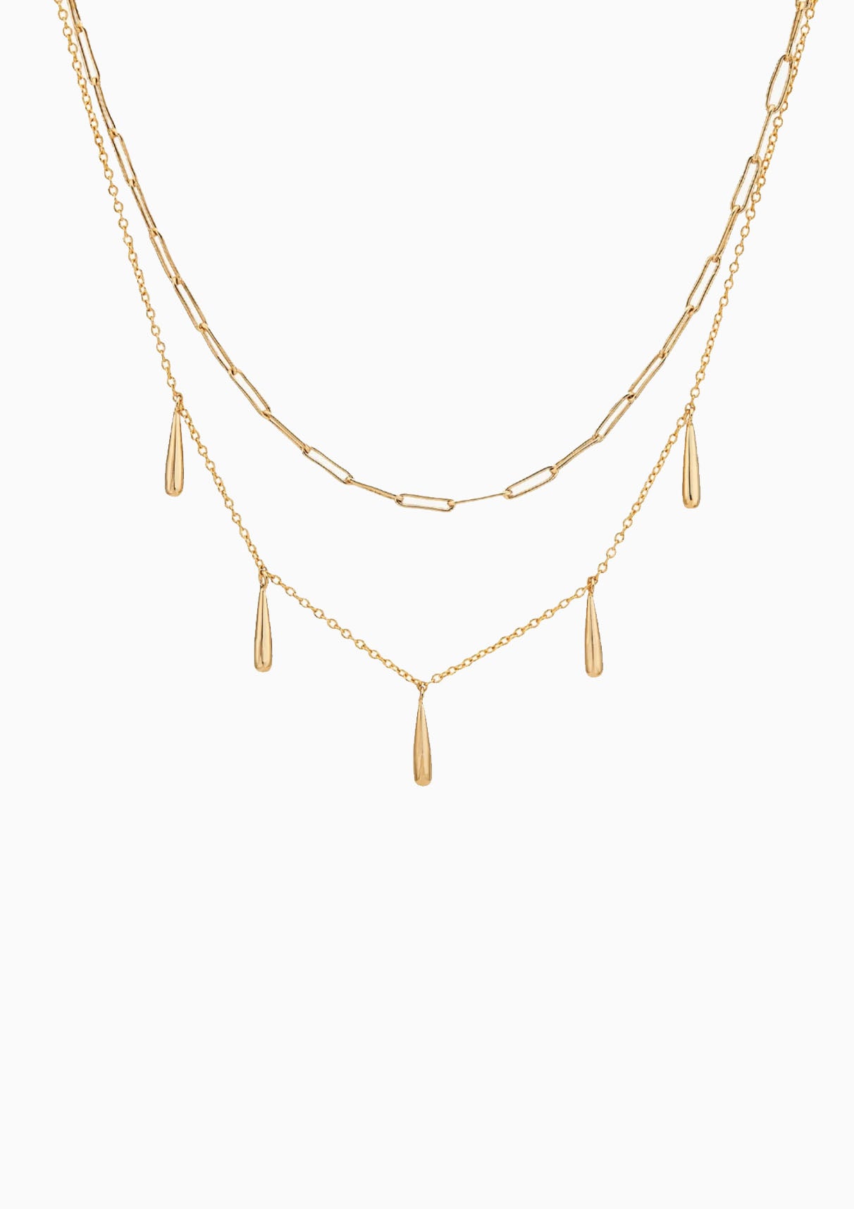 Dash Layered Necklace | Gold