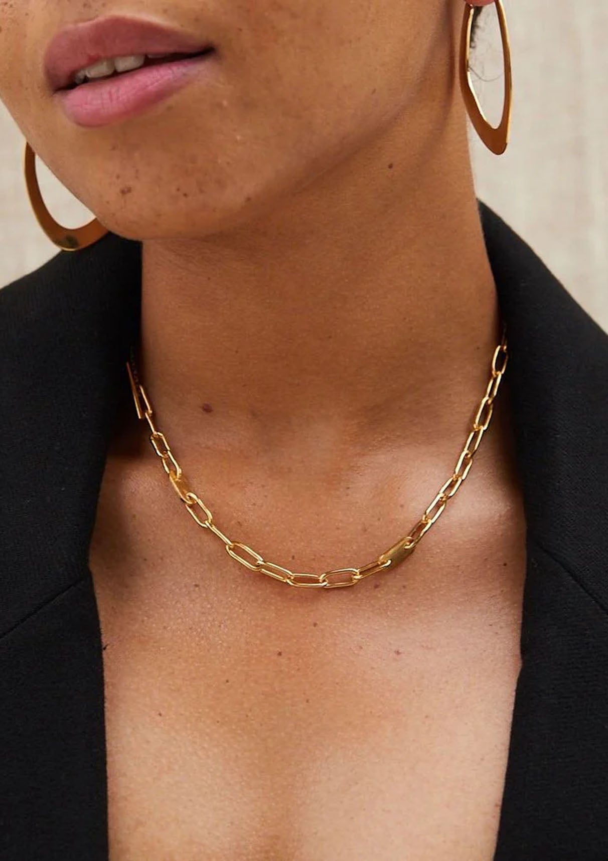 Delicate Ellipse Collar | Gold