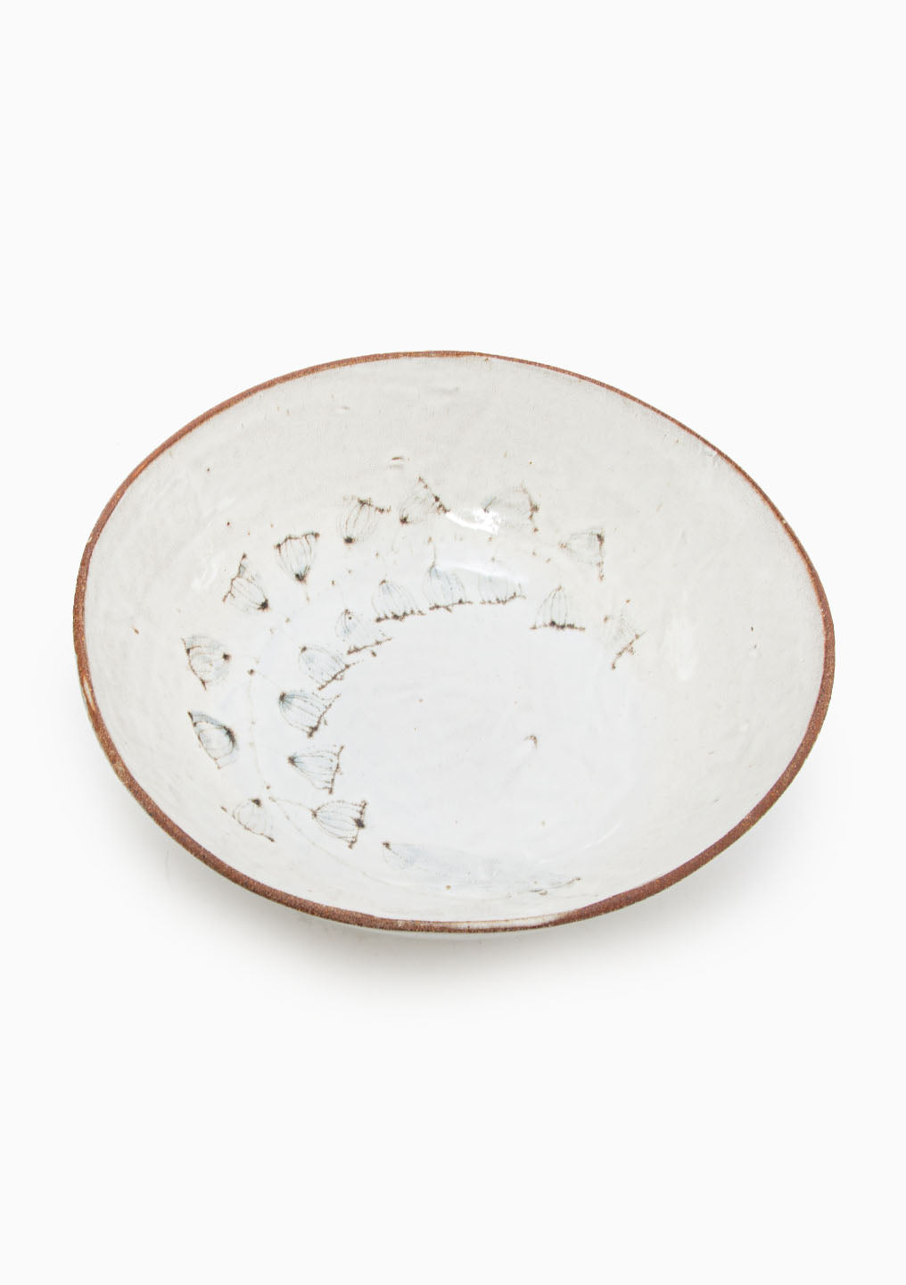Large Serving Bowl Wildflower Grey 4