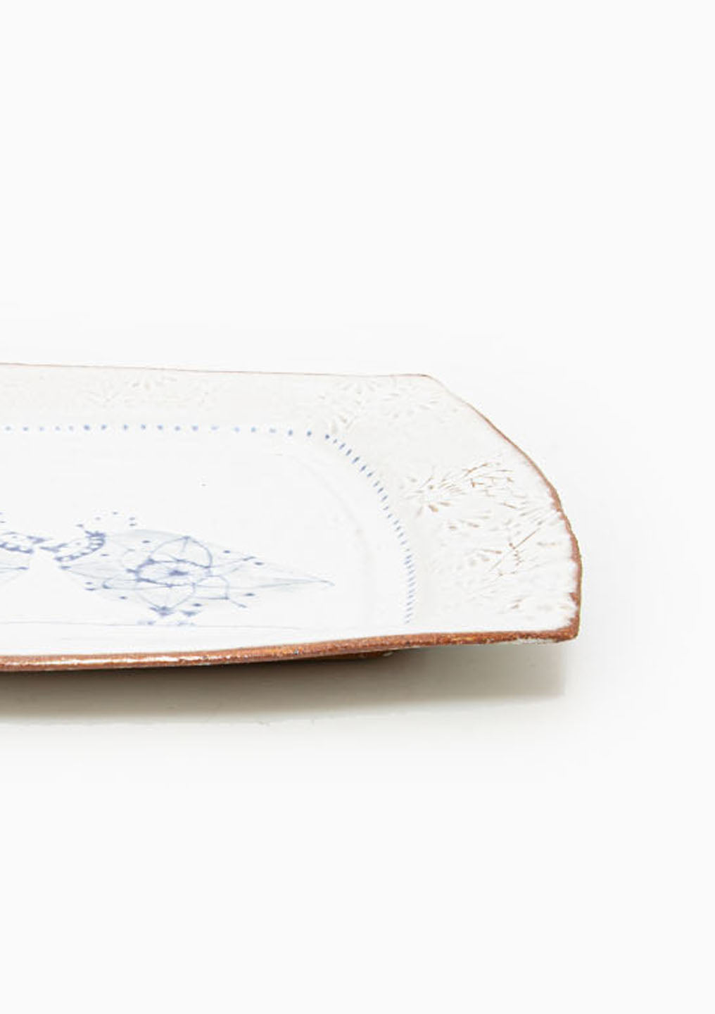 Large Square Platter Love Birds Blue 3