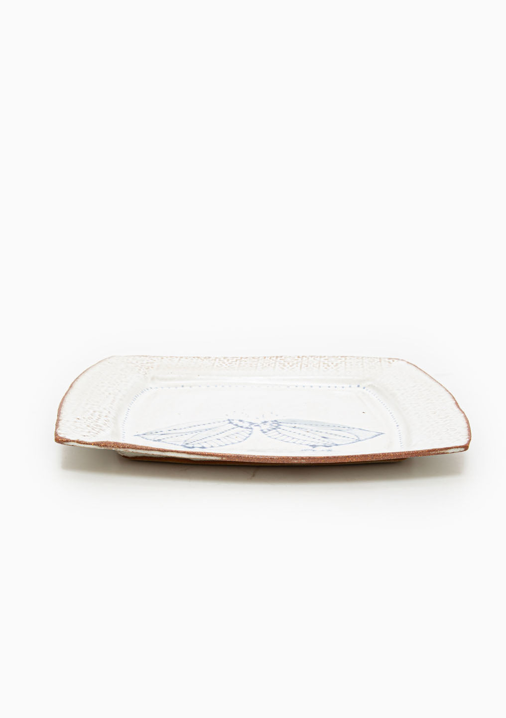 Large Square Platter Love Birds Blue 9