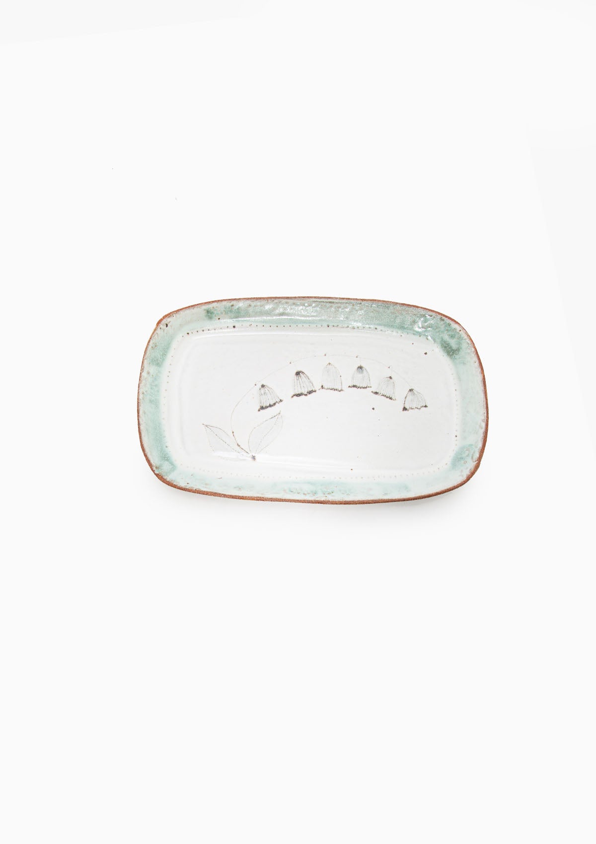 Medium Rectangle Tray Wildflower Grey 3