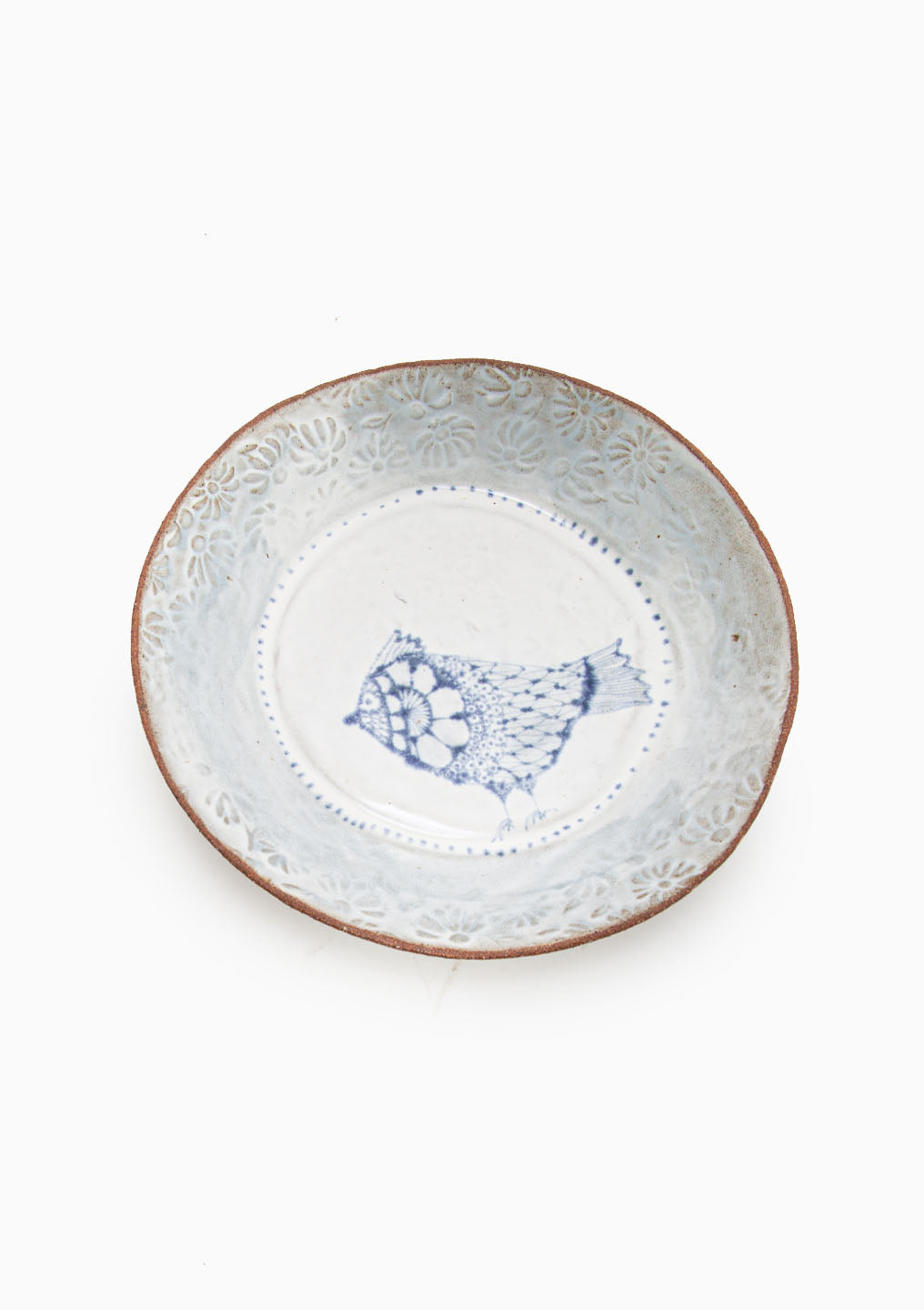 Salad Plate Single Bird Blue 1