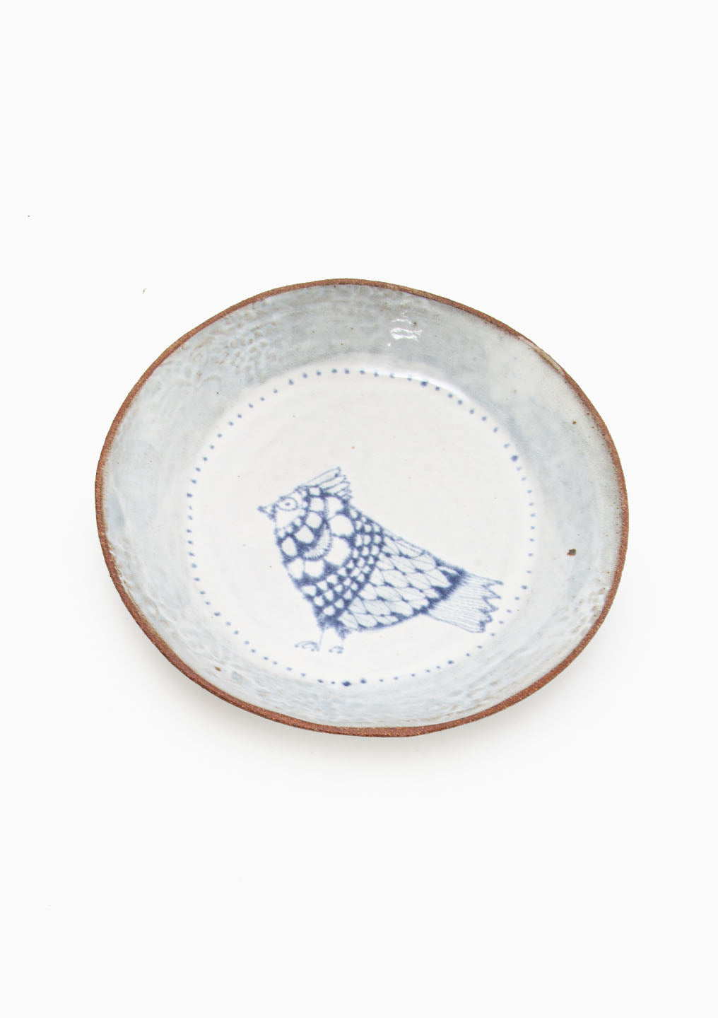 Salad Plate Single Bird Blue 2