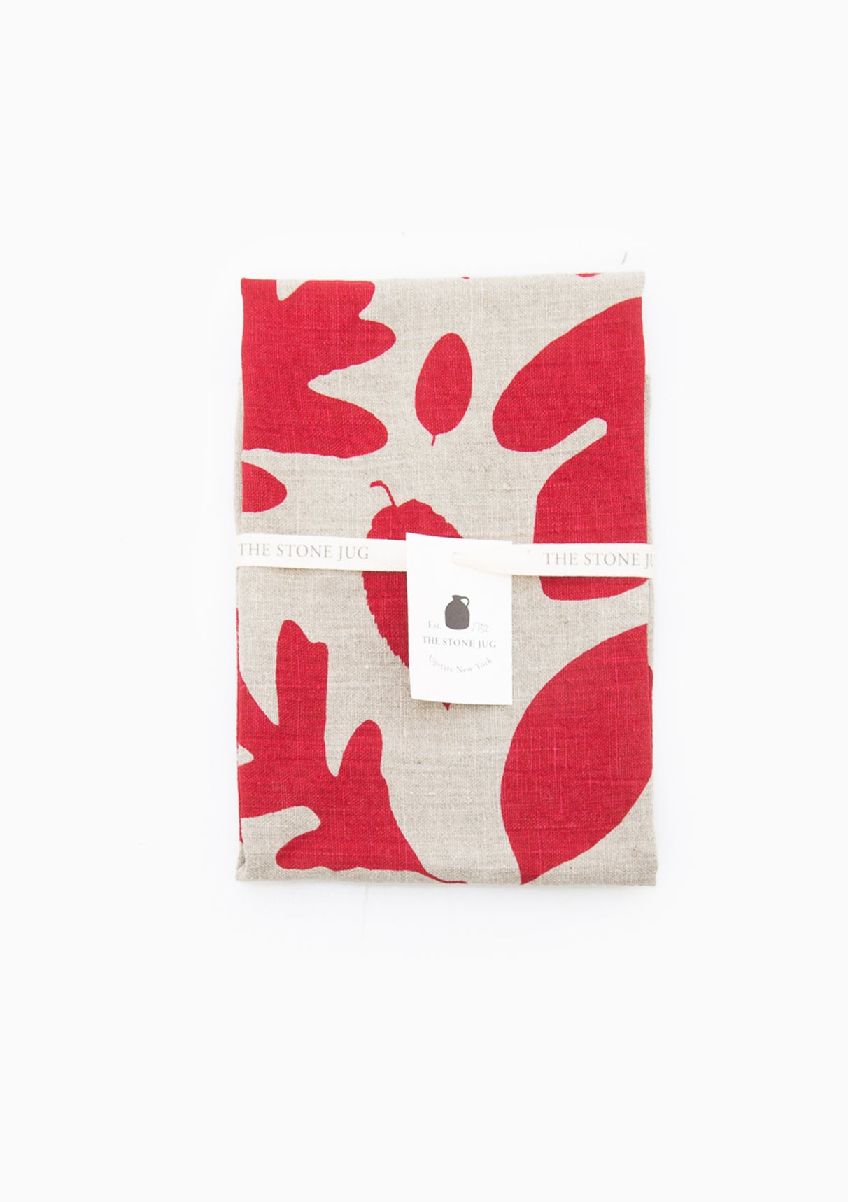 Cranberry 100% Stone Washed Linen Tea Towel | Cranberry